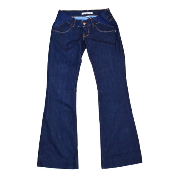 J Brand Mama J Maternity Jeans 26 Dark Blue Flare Bootcut Stretch Waist - Picture 1 of 13